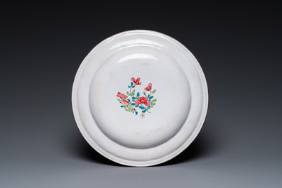 A Chinese Canton enamel 'pheasants' dish, Yongzheng