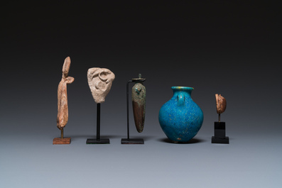 Five various Egyptian pieces, New Kingdom to Late Period