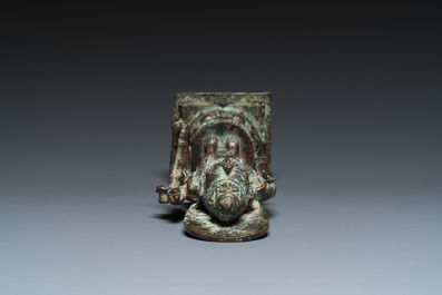 A Javanese bronze Majapahit sculpture of the goddess Dewi Tara, Indonesia, probably 14th C.