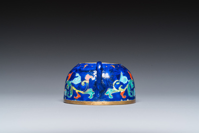 A Chinese Beijing enamel warming bowl with Shou-characters, Qianlong