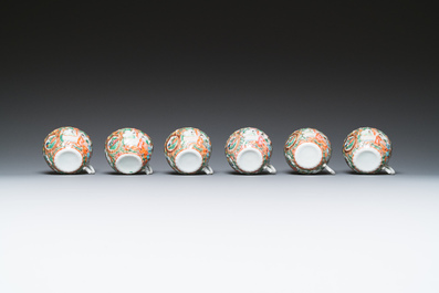 Collection de 28 pi&egrave;ces en porcelaine de Chine famille rose de Canton, 19&egrave;me