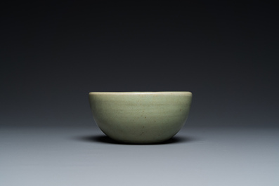 A Chinese Longquan celadon double-walled 'zhuge' or warming bowl, Ming