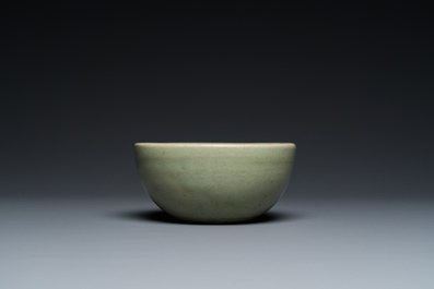A Chinese Longquan celadon double-walled 'zhuge' or warming bowl, Ming