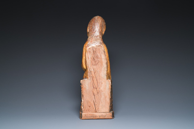 Sedes Sapientiae en bois sculpt&eacute; et polychrom&eacute;, Espagne, Catalogne, 15/16&egrave;me