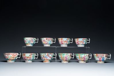 A Chinese Canton famille rose 24-piece tea service, 19th C.