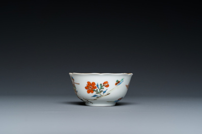Tasse et soucoupe en porcelaine de Chine famille rose &agrave; d&eacute;cor d'un mahout sur son &eacute;l&eacute;phant, Yongzheng