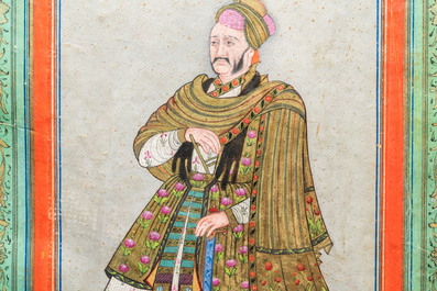 Indische school, miniatuur: 'Portret van sultan Abdullah Qutb Shah'