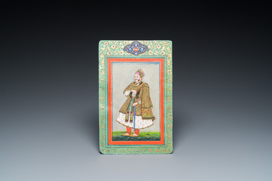 Indian school, miniature: 'Portrait of sultan Abdullah Qutb Shah'
