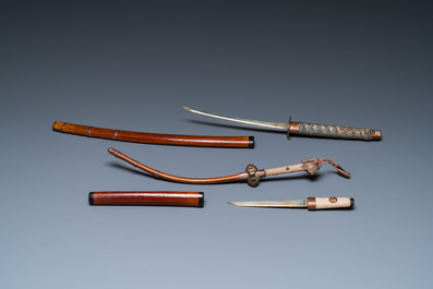 Deux poup&eacute;es Gofun figurant des samoura&iuml;s, Japon, Edo/Meiji, 19&egrave;me