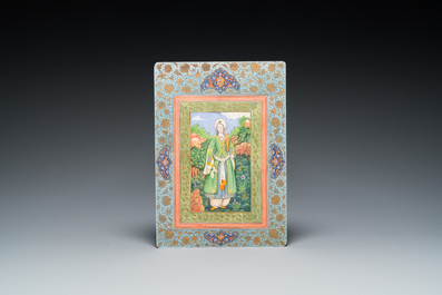 Qajar school, miniature: 'Portrait of a lady'