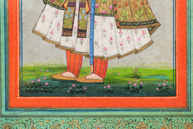 Ecole indienne, miniature: 'Portrait du sultan Abdullah Qutb Shah'