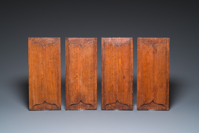 A collection of 15 carved wooden linenfold panels, mostly Flanders, 14/16th C.