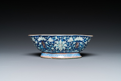 Six various Chinese porcelain wares, Qing and Republic