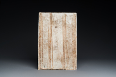 Plateau rectangulaire en porcelaine de Chine qianjiang cai, sign&eacute; Xu Jinchang 徐金昌, dat&eacute; 1889