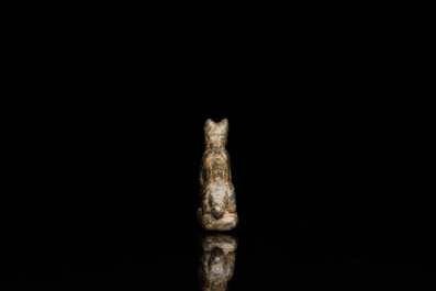 A Roman bronze model of a panther and a belt plate with a lion, ca. 2nd C.