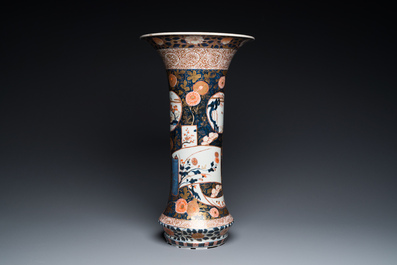 A Japanese Imari trumpet vase, Edo, late 17th C.