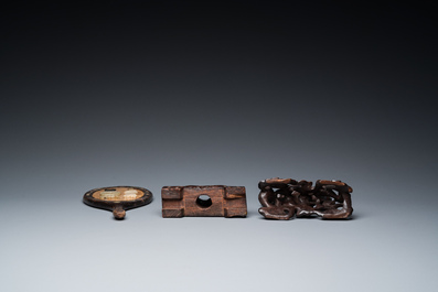 Collection vari&eacute;e en bois, bronze et cuivre, Chine et Tibet, 19/20&egrave;me