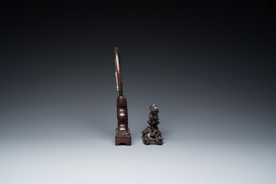 Collection vari&eacute;e en bois, bronze et cuivre, Chine et Tibet, 19/20&egrave;me