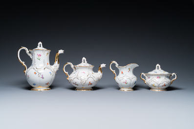 A Meissen porcelain 43-piece service with floral design, Germany, 19/20th C.