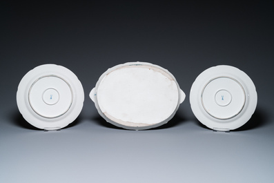 A Meissen porcelain 43-piece service with floral design, Germany, 19/20th C.