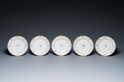 A Meissen porcelain 43-piece service with floral design, Germany, 19/20th C.