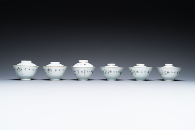 A varied collection of Chinese famille rose and qianjiang cai porcelain, 19th/20th C.