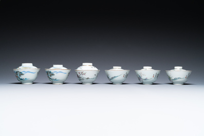 Collection vari&eacute;e en porcelaine de Chine famille rose et qianjiang cai, 19/20&egrave;me