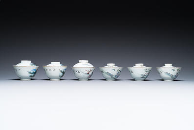 A varied collection of Chinese famille rose and qianjiang cai porcelain, 19th/20th C.