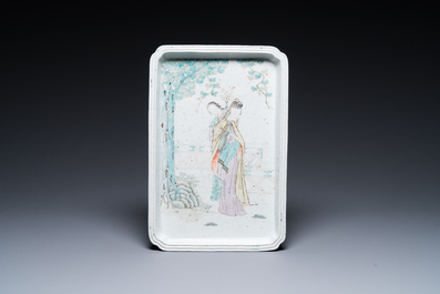 A varied collection of Chinese famille rose and qianjiang cai porcelain, 19th/20th C.