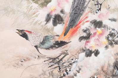 Xu Yunshu 徐雲叔 (1947- ): 'Fazant', inkt en kleur op papier