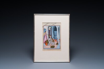 Persian and Indian school: eight miniatures with figurative designs and three portrait miniatures, 19/20th C.