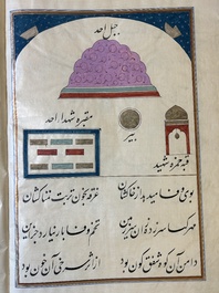 Muhyi al-Din al-Lari (d. 1526): Kitab Futuh Al-Haramayn, manuscrit luxueux en grand format dans un &eacute;tui en cuir, 20&egrave;me