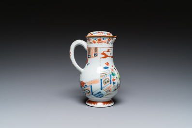 A Chinese verte-Imari 'Xi Xiang Ji' ewer and cover, Yongzheng