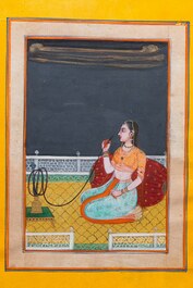 Persian and Indian school: eight miniatures with figurative designs and three portrait miniatures, 19/20th C.