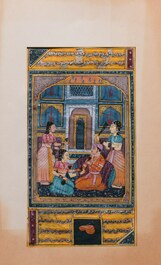 Persian and Indian school: eight miniatures with figurative designs and three portrait miniatures, 19/20th C.