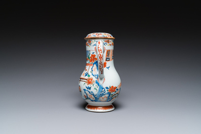 Verseuse couverte en porcelaine de Chine verte-Imari &agrave; d&eacute;cor d'une sc&egrave;ne du 'Xi Xiang Ji', Yongzheng