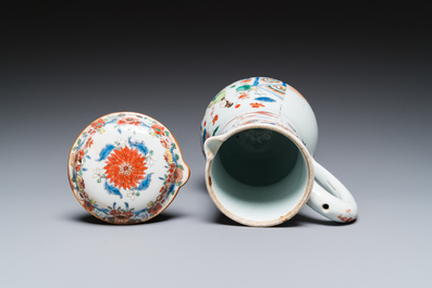 A Chinese verte-Imari 'Xi Xiang Ji' ewer and cover, Yongzheng