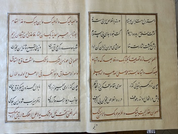 Muhyi al-Din al-Lari (d. 1526): Kitab Futuh Al-Haramayn, fraai gebonden manuscript op groot formaat in lederen etui, 20e eeuw