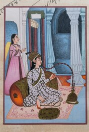 Persian and Indian school: eight miniatures with figurative designs and three portrait miniatures, 19/20th C.