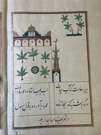 Muhyi al-Din al-Lari (d. 1526): Kitab Futuh Al-Haramayn, manuscrit luxueux en grand format dans un &eacute;tui en cuir, 20&egrave;me