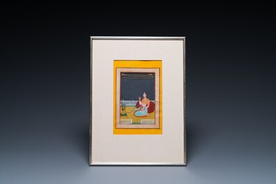 Ecoles indiennes et persanes: huit miniatures aux sujets figuratifs et trois portraits miniatures, 19/20&egrave;me