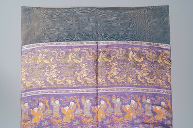 Vijf Chinees zijden borduursels, 19e eeuw
