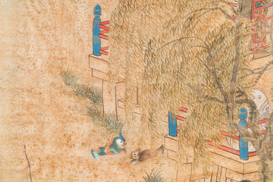 Wang Chengxun 王承勳 (19/20th C.): 'Six romantic view of life in ancient China', ink and colours on silk