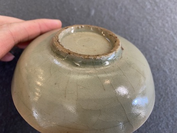 A small Chinese Yaozhou celadon bowl, Song or later