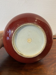 A Chinese langyao bottle vase, 18/19th C.