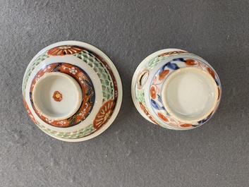 Tasse et soucoupe en porcelaine de Chine famille verte ajour&eacute;es et &agrave; double parois, Kangxi