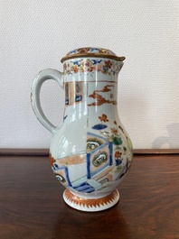 A Chinese verte-Imari 'Xi Xiang Ji' ewer and cover, Yongzheng