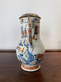 A Chinese verte-Imari 'Xi Xiang Ji' ewer and cover, Yongzheng