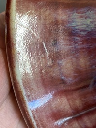 Een grote Chinese vaas met flamb&eacute;-glazuur, 18/19e eeuw