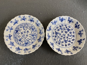 Two Chinese blue and white plates, Kangxi mark and of the period